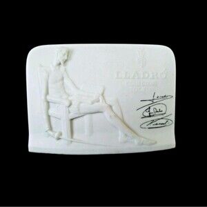 Lladro Collectors Society Don Quixote Porcelain Bisque Plaque Shellback Signed